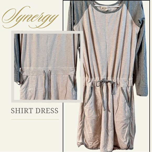 SYNERGY Long Sleeve Shirt Dress Size M - Picture 9 of 9